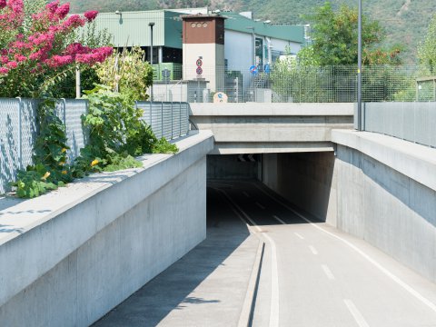 Sottopasso per ciclisti e pedoni sulla SP 62 tra Laives e Vadena