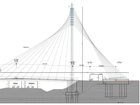 Highway overpass in Albeins / Albès - A22