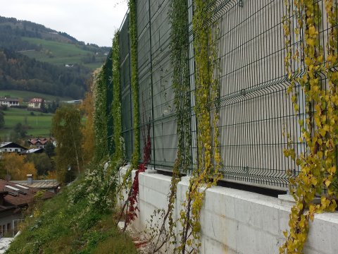 Installation of noise-protection walls along the Verona - Brenner railway at Maibad