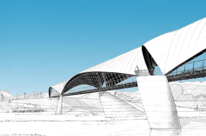 Slow traffic bridge